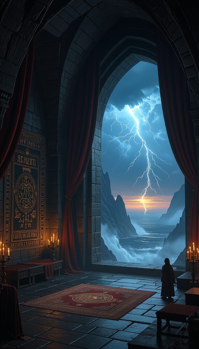 Slavic Royal Chamber in Mountain Fortress