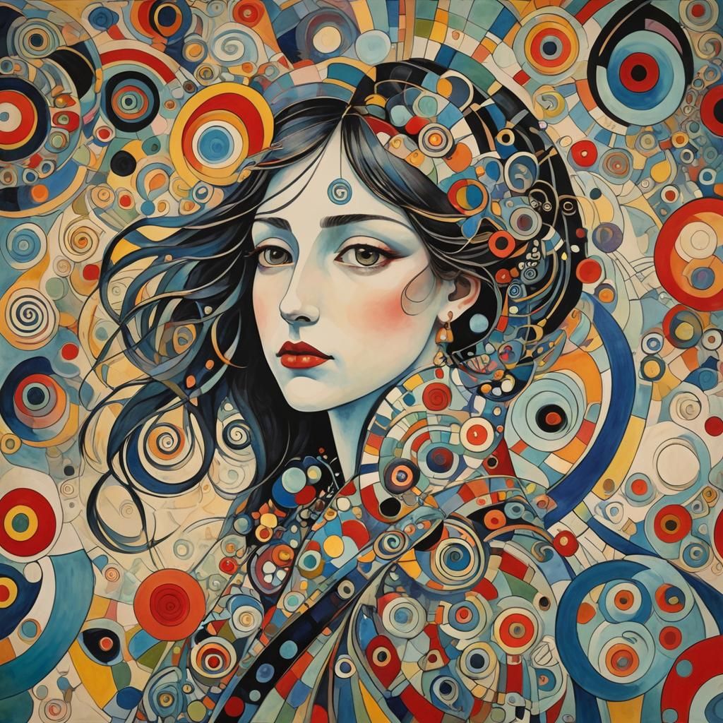 Colorful Abstract Patterns in Mixed Media Style