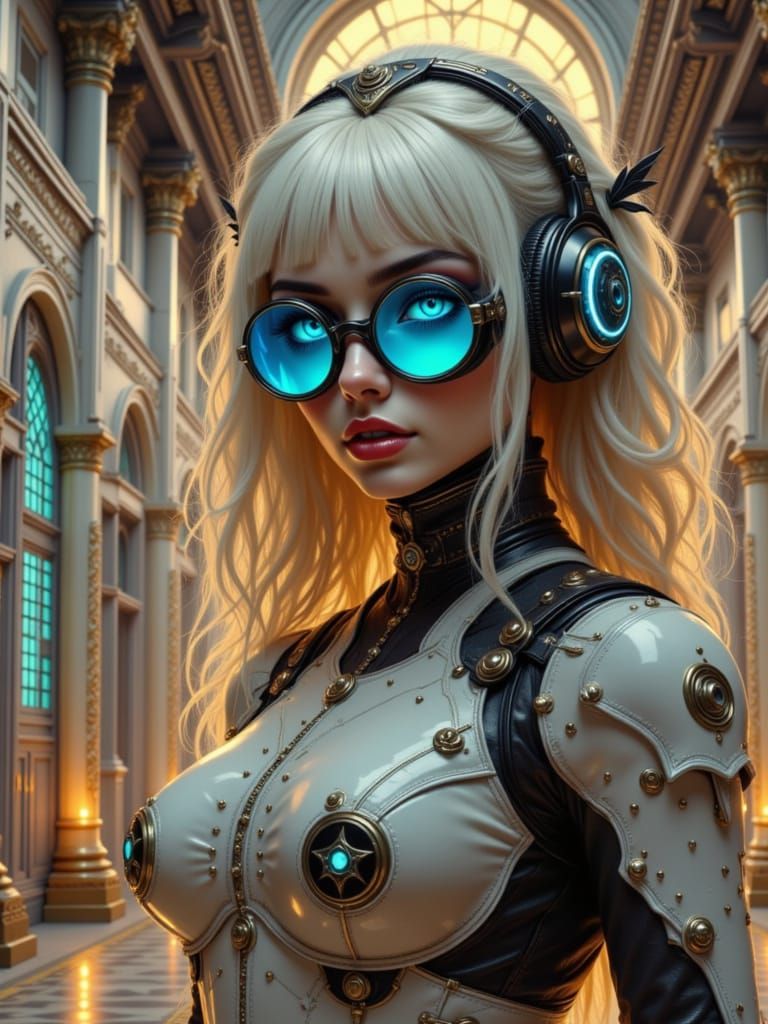 Surreal Portrait in Victorian Gothic Style