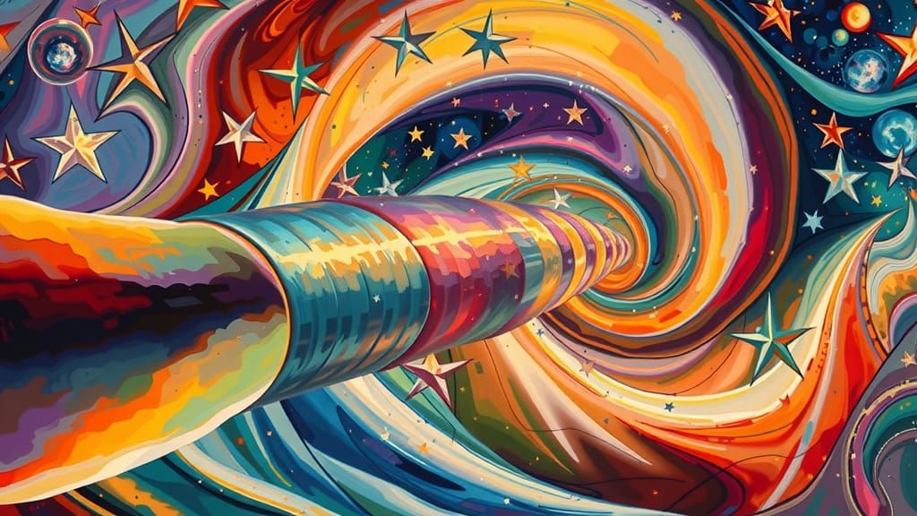 Miraculous Hyper Velocity Vortex in a Rich Oil Painting Styl...