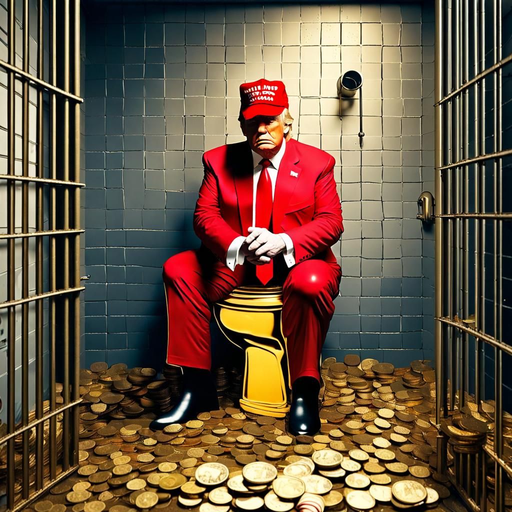 Trump in Holding Cell: Maximalist Street Art