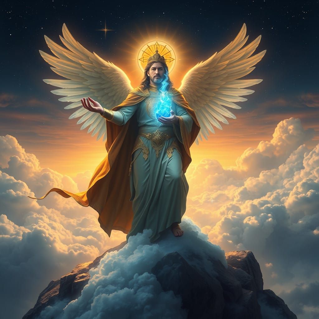 Angel Saint Michael Conjure Blue Flame