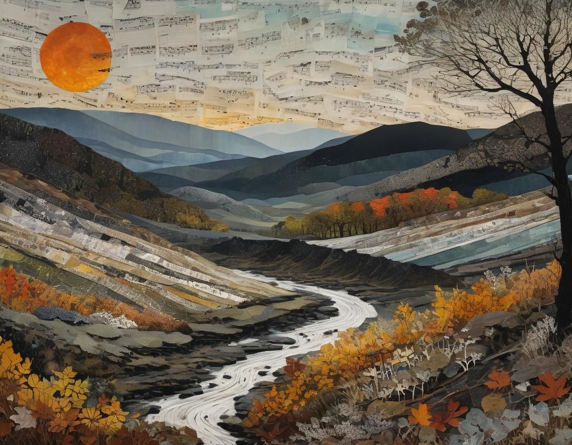 Autumn Landscape Shines in Warm Evening Light