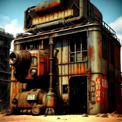 Gritty Retro Sci-Fi 3D Diorama