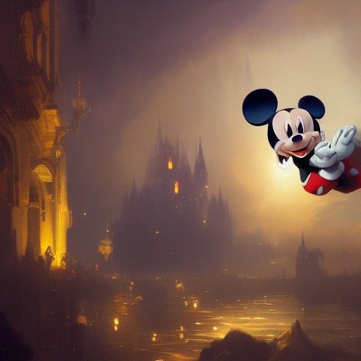 Mickey Mouse Dark Fantasy Concept Art