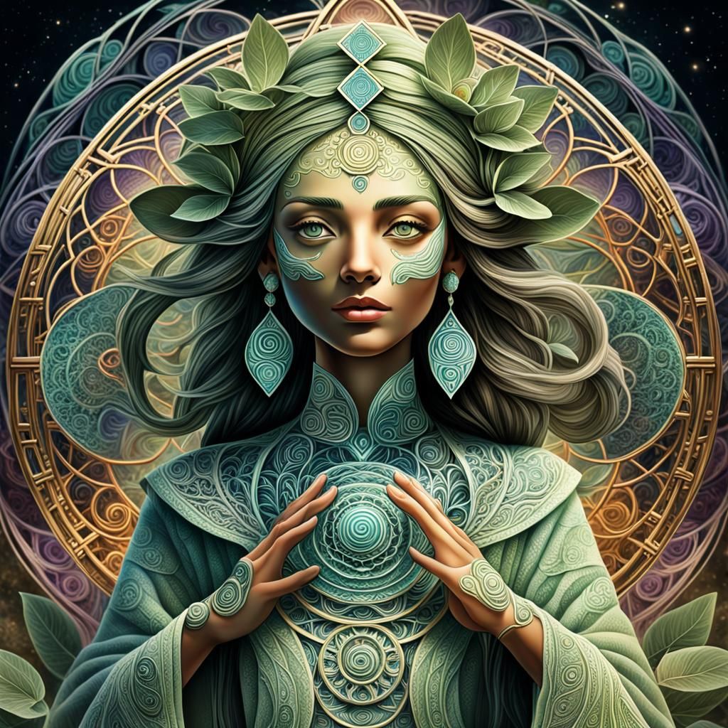 Powerful Female Sage of Life's Creative Force