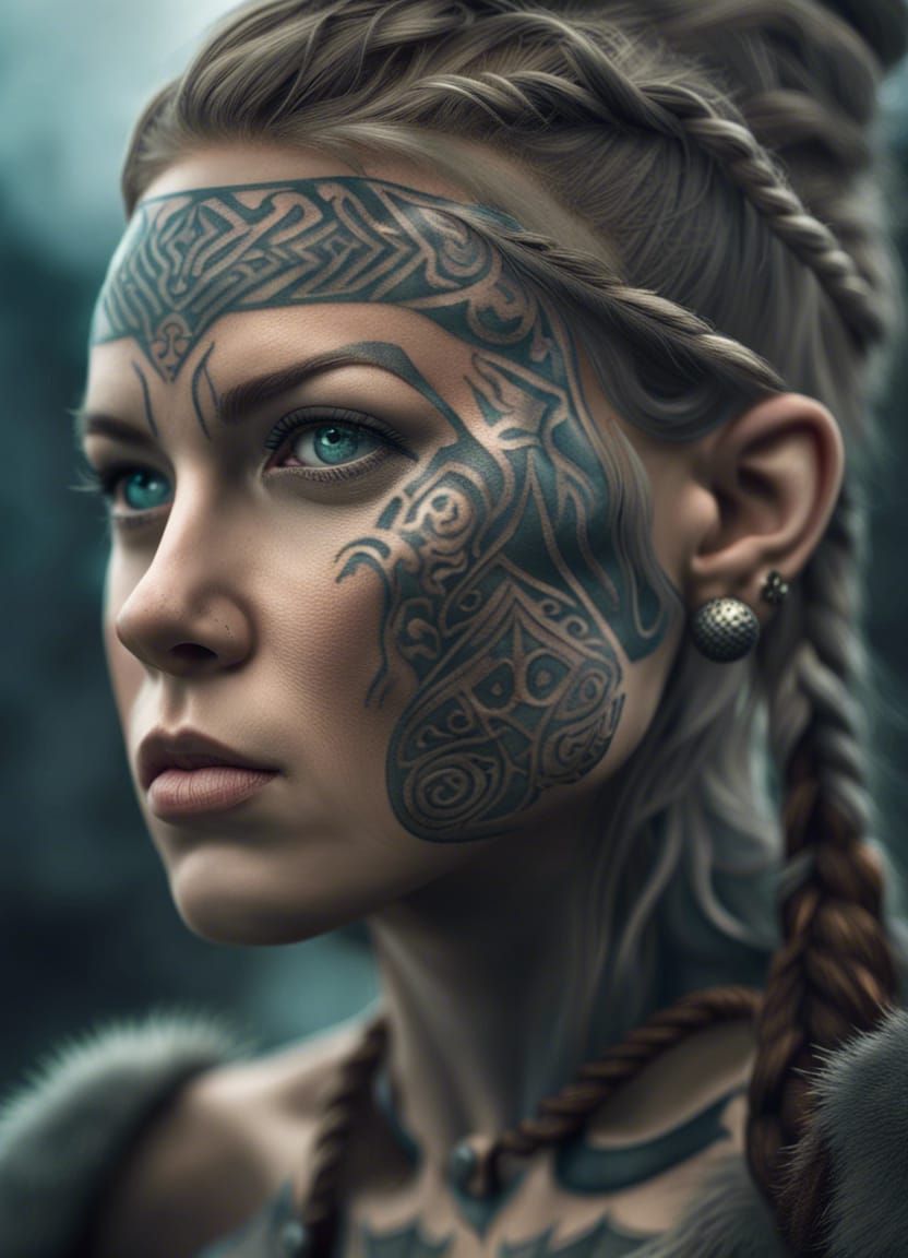 Beautiful Viking Warrior Woman in Ultra Detail