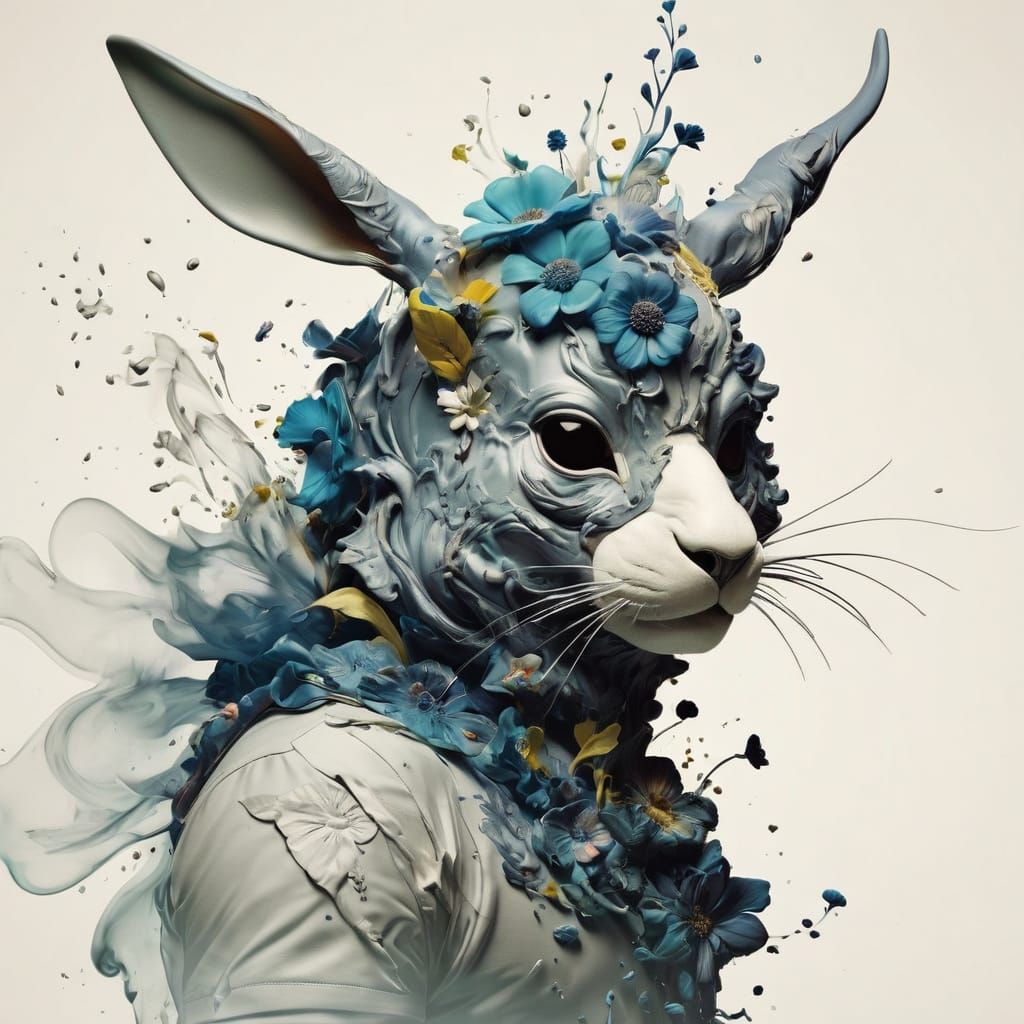 Vibrant Florals in Whimsical Art Style