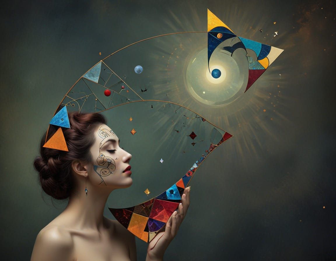 infinite curved space metalorganic architextual framework 3D Sierpinski fractal curve chromoshadow surrealastic by artis...