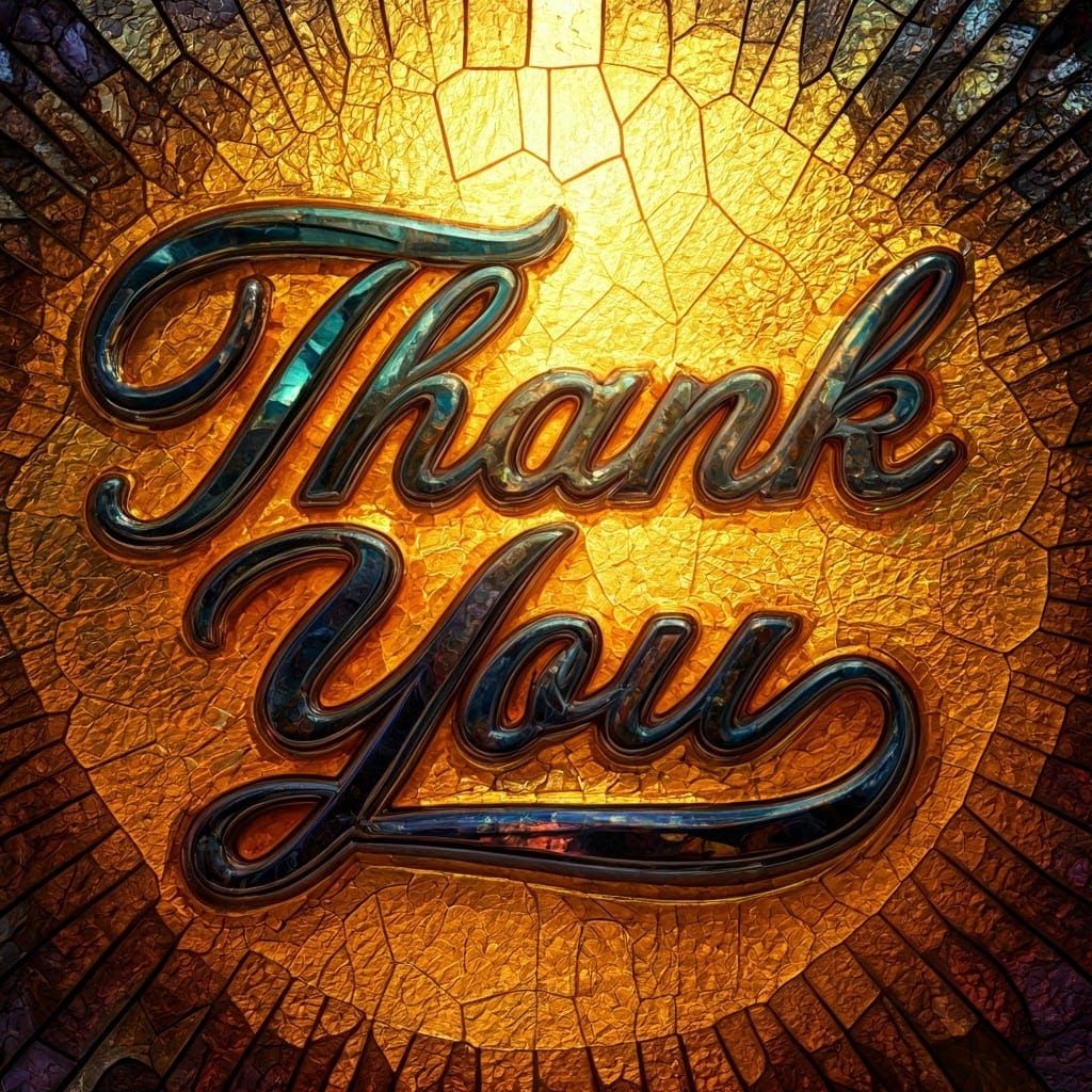 Ornate Glass Artwork in Shimmering Colors