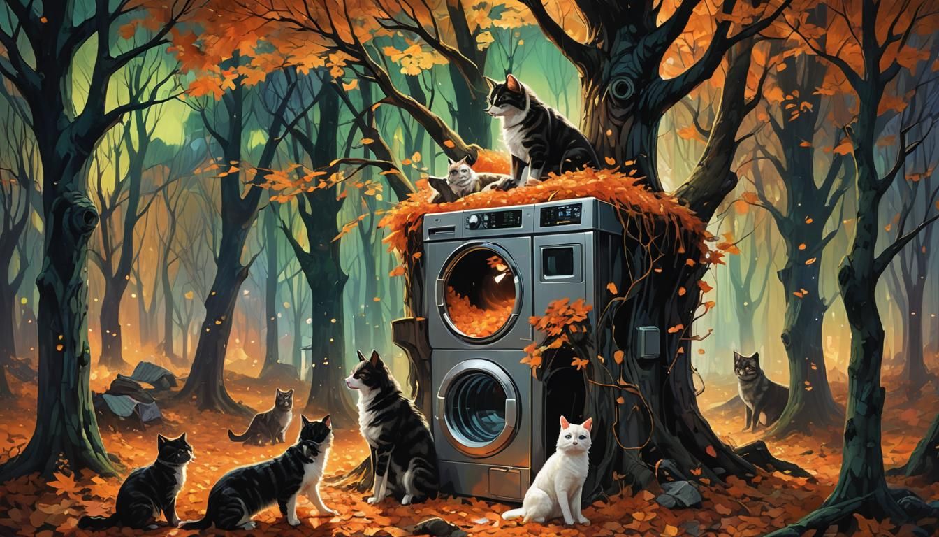 Surreal Forest Embraces Faces Under Northern Lights