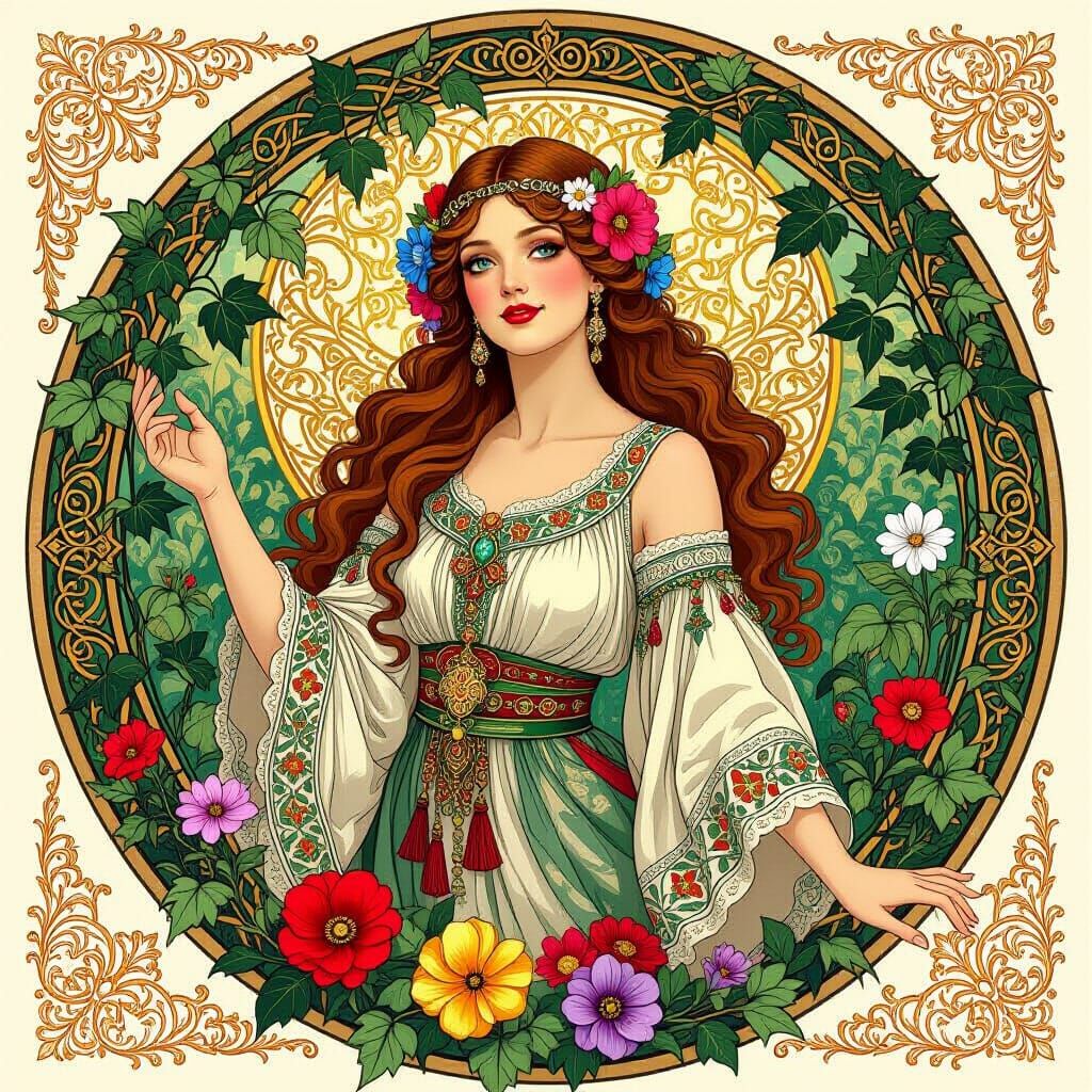 Bohemian Celtic Woman in Edwardian Style