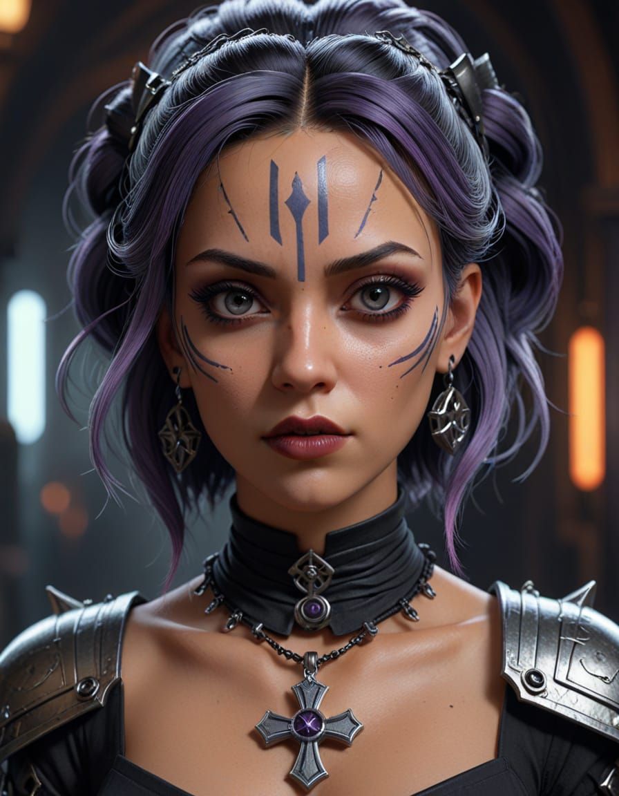 Steampunk Ahsoka: A Dark, Perky Goth Anime Icon