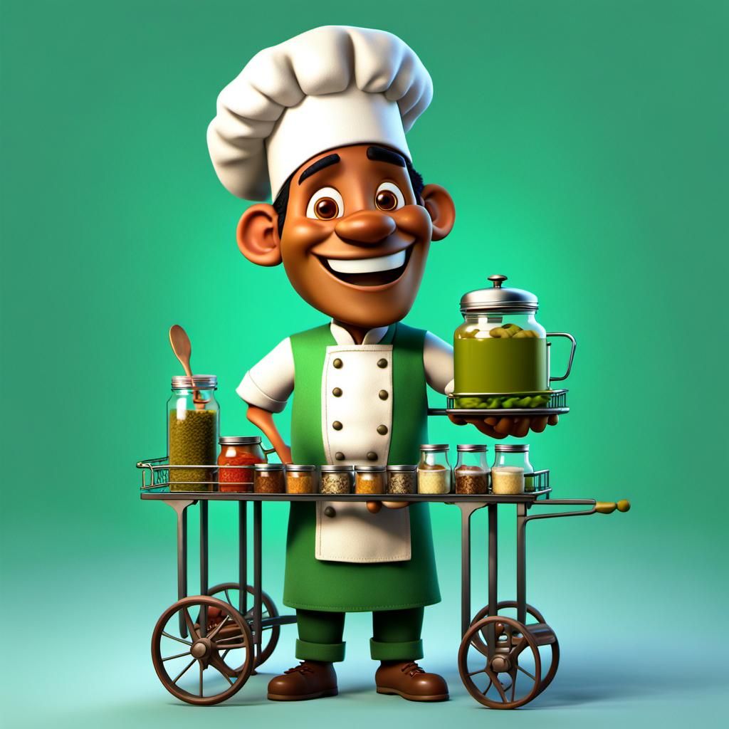 Pixar-Style 3D Character: Peruvian Drink Vendor