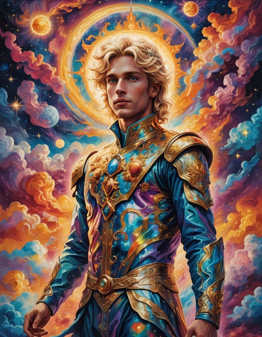 Blond Prince of Sun in Cosmic Realm