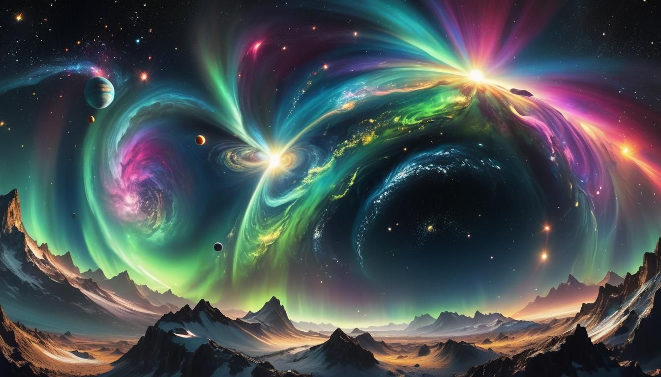 Galactic Solar System Concept Art in 8K