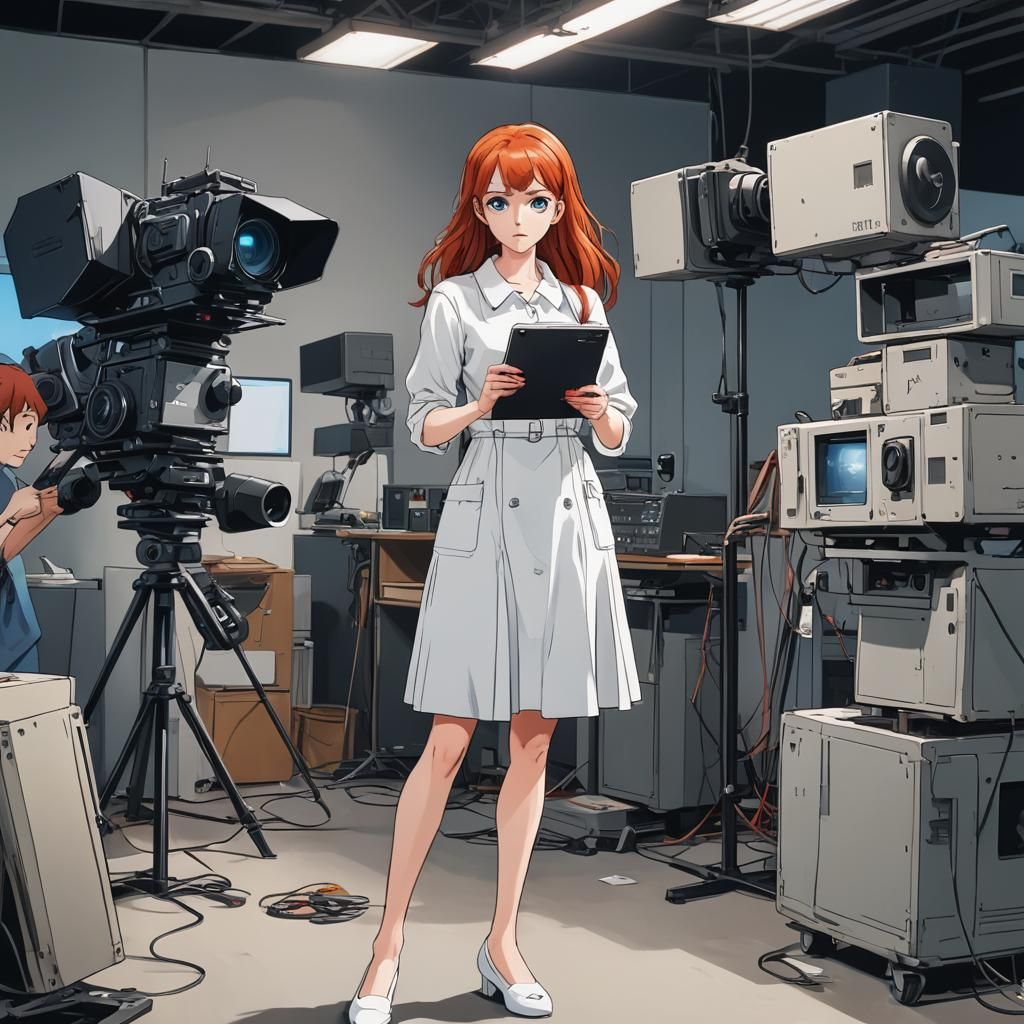 Anime Spy Girl Undercover at Movie Studio