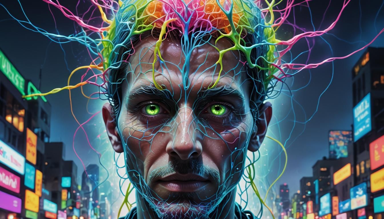 Surreal Mindscape: Thoughts as Tangible Rainbow Network