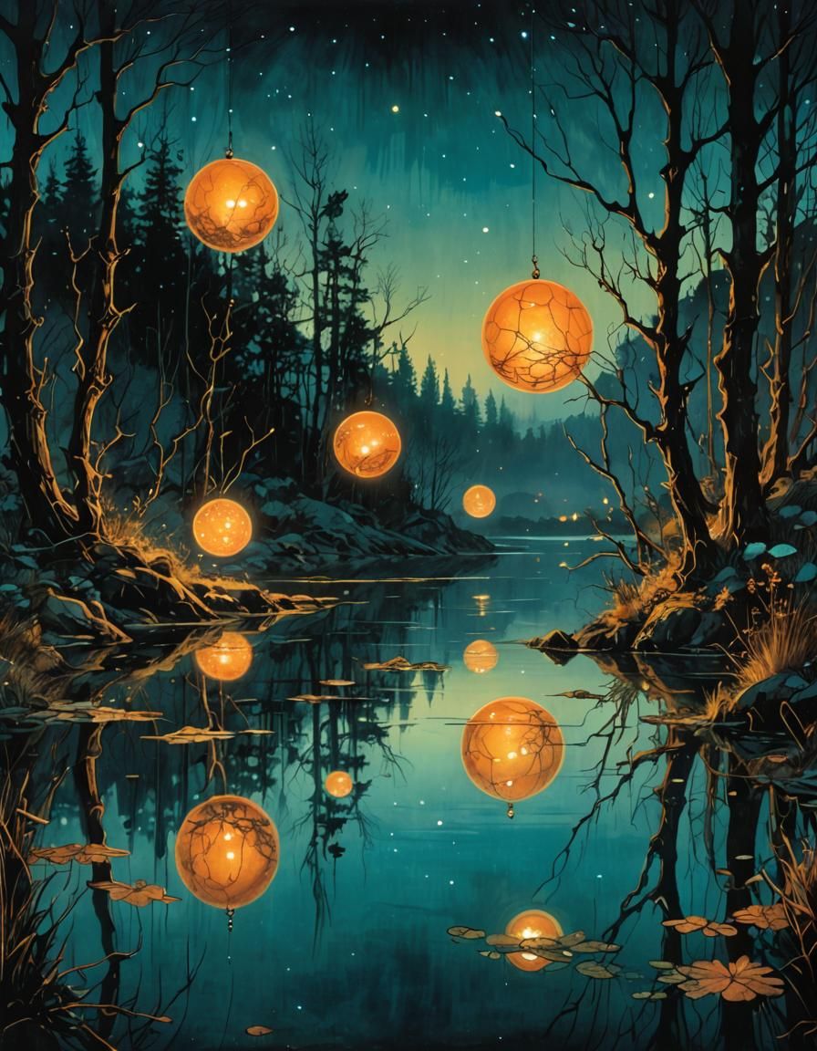 BIOLUMINESCENT GLOWING ORBS