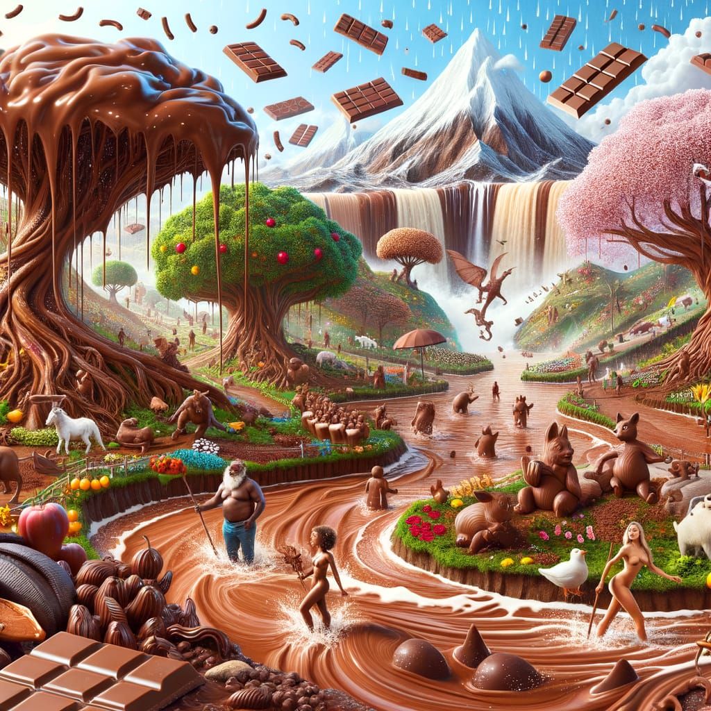 Chocolate Overload: A Whimsical Chocolate Dreamscape