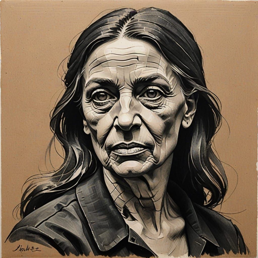 A Modern Reinterpretation of Olga in Vibrant Impasto