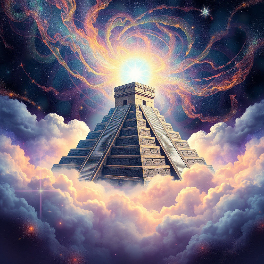 Aztec Pyramid in Holographic Cosmic Illustration