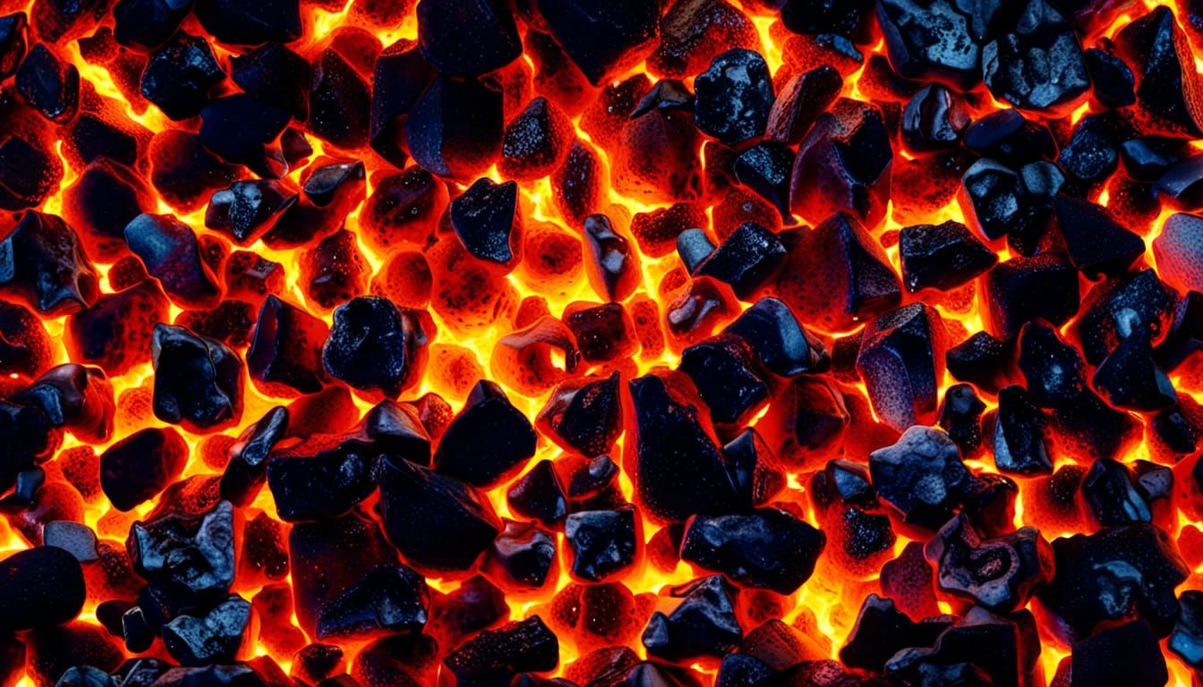 Close-up of Glowing Embers