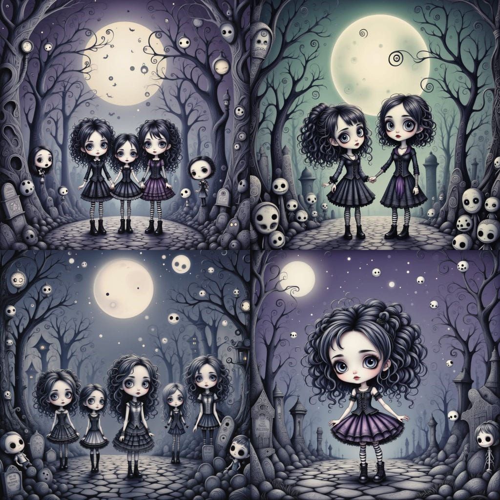 Chibi Zombie Prom Night in a Spooky Cemetery