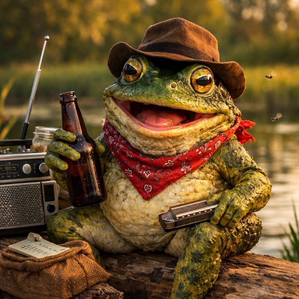 AI Image of Jeremiah the Bullfrog
