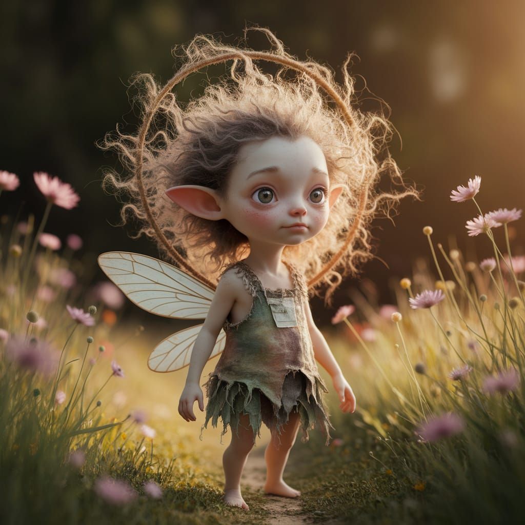 Enchanted Fairy Maiden in Whimsical Meadow