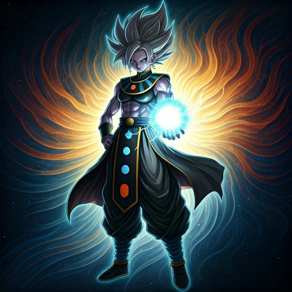 Ethereal Saiyan Goddess of Destruction in Cosmic Surrealist ...