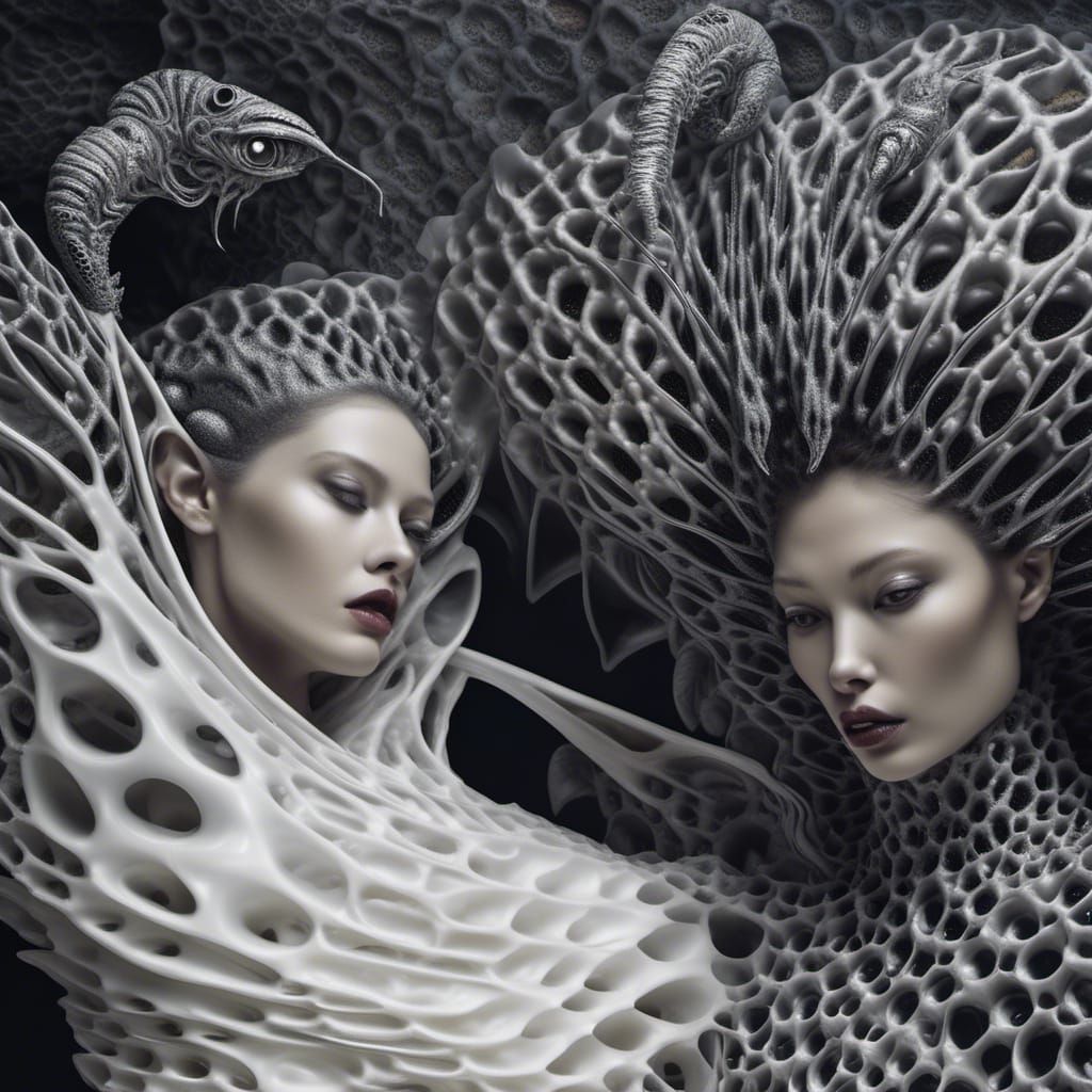 Surreal Alien Portraits in Photorealistic Style