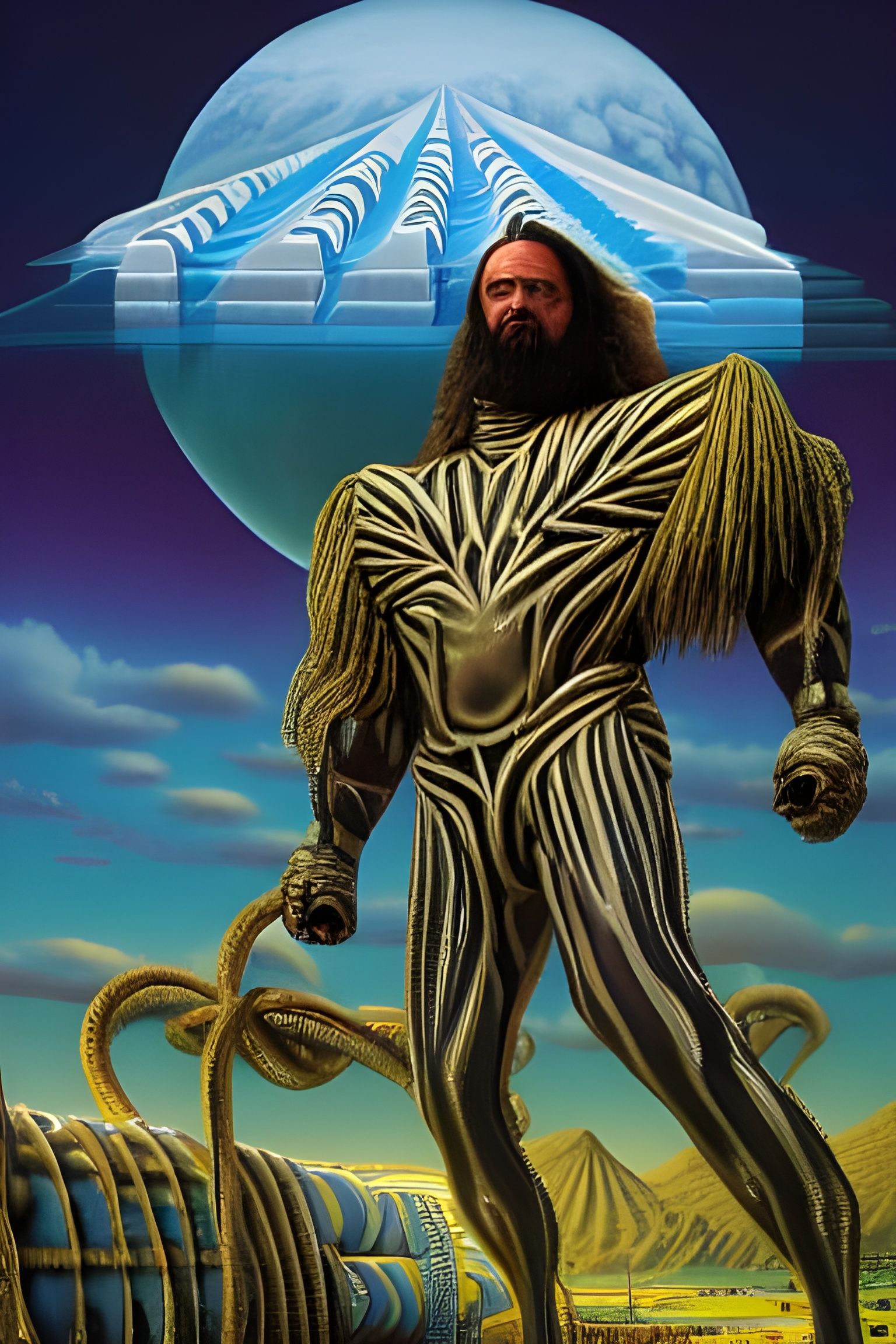 Gigantic Macho Man Monster in Dreamscape