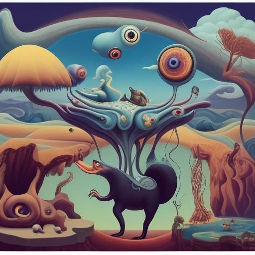 Surreal Animals in Peca Art Style
