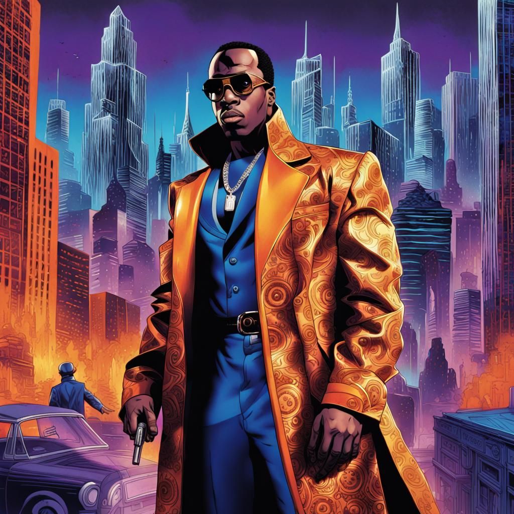 The Diddler: Comic Book Cover in Graphic Style