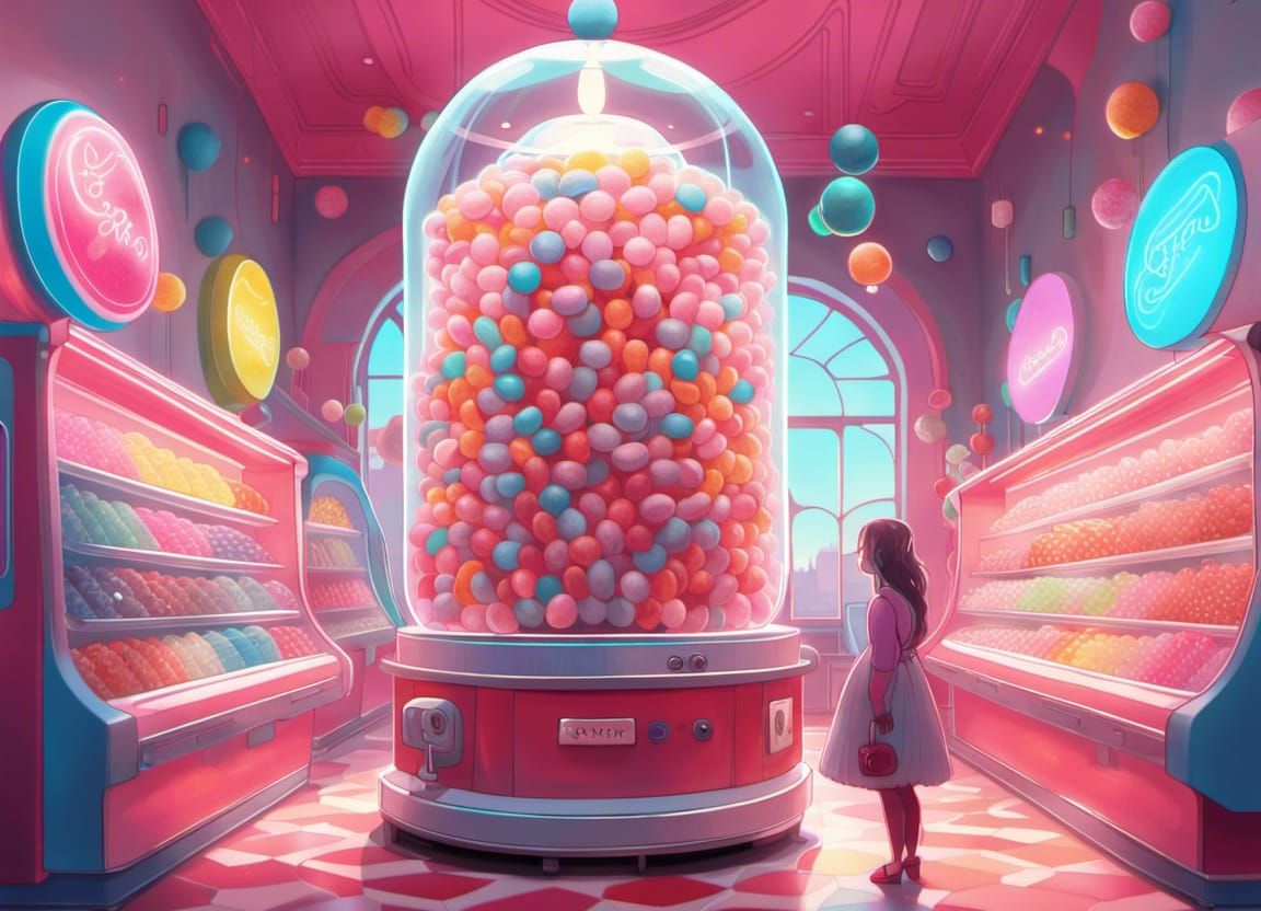 Jaw Breaker machine in a candy shop