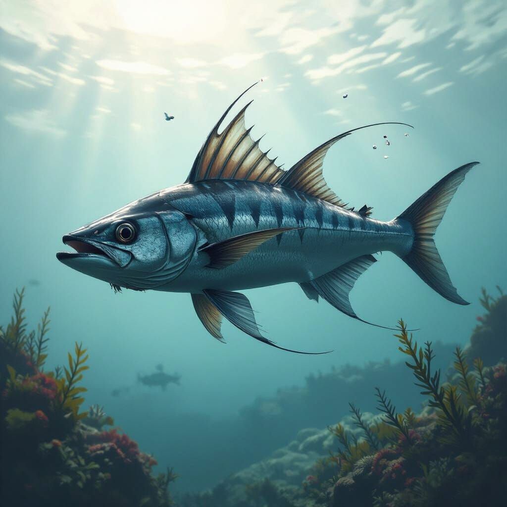 Shardfin Barracuda in Dark Fantasy Style