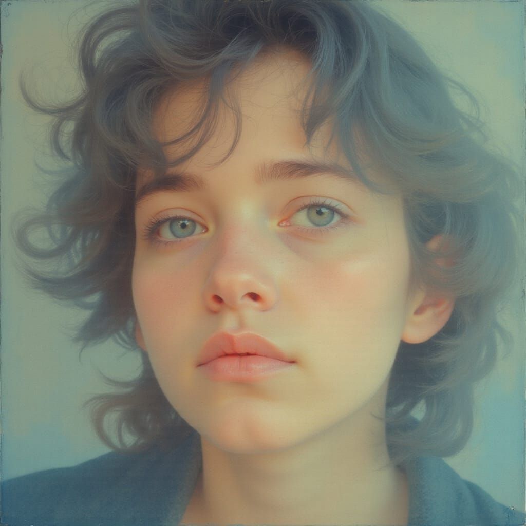 Dreamlike Portrait with Softly Blurred Features