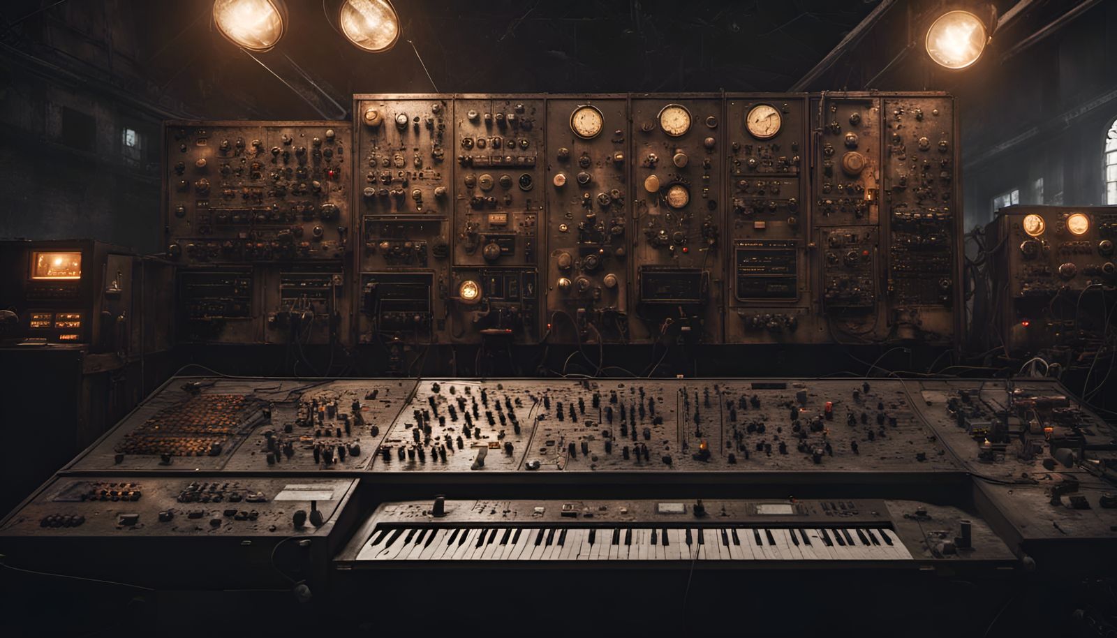 Steampunk Synthesizer in Abandoned Warehouse