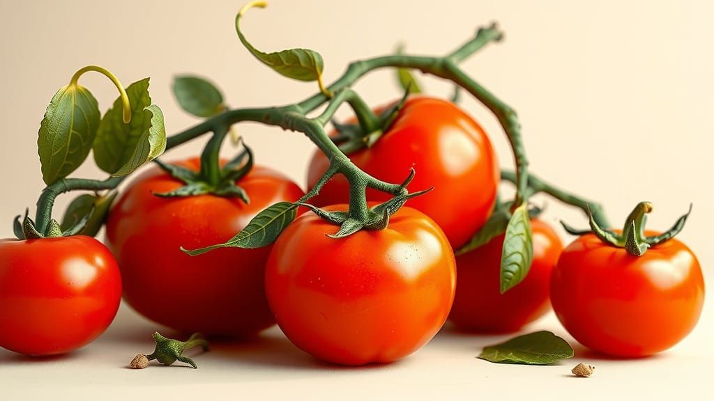 Hyperrealistic Tomatoes in Still Life