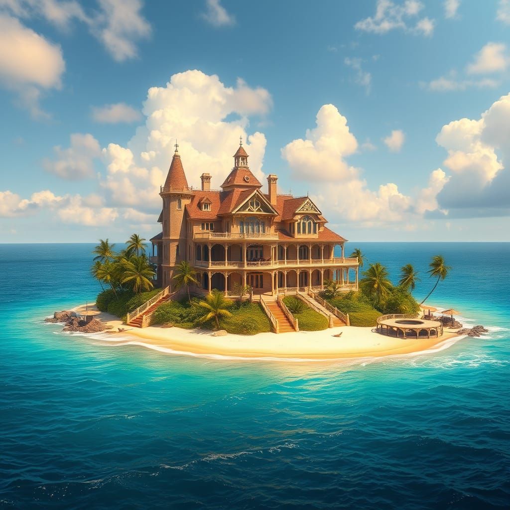 Ethereal Tropical Mansion on Secluded Island Oasis