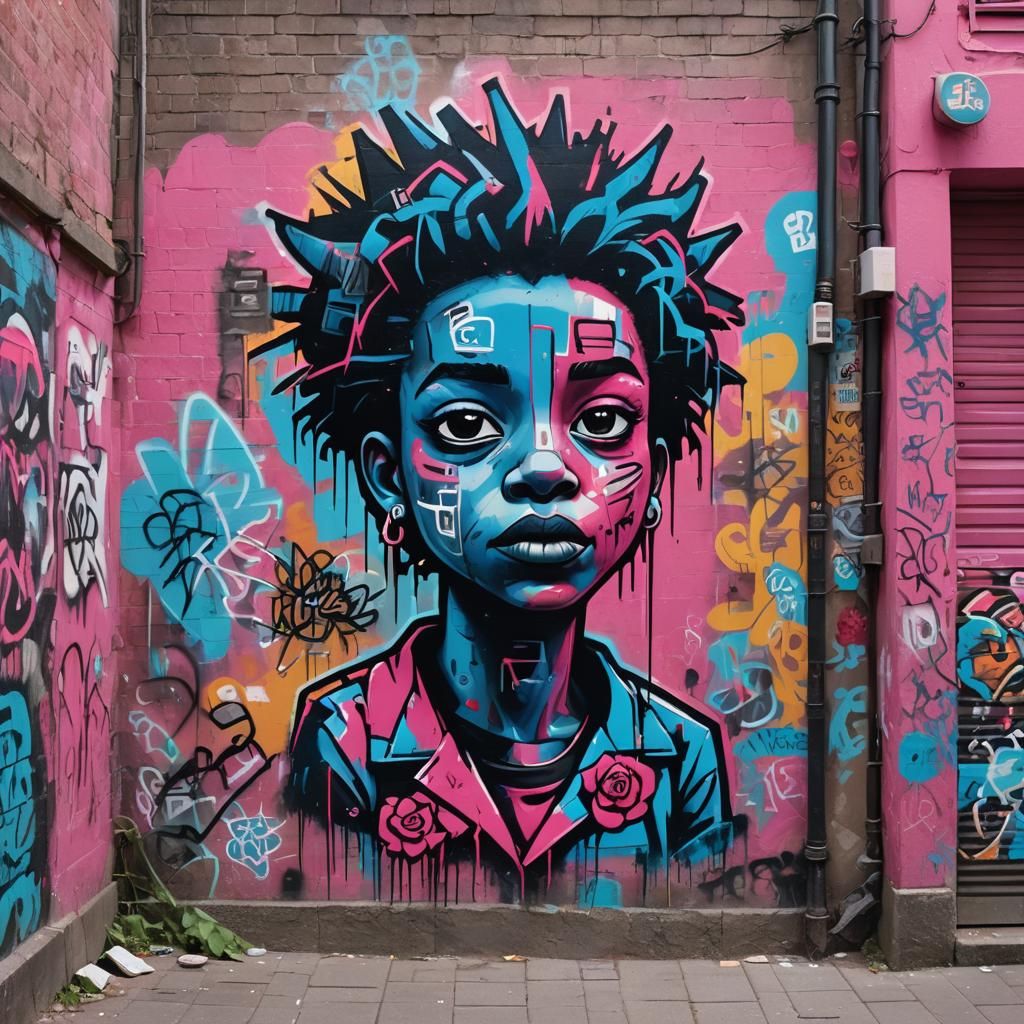 Vibrant French Street Art in Urban Style