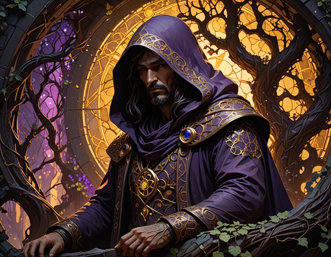 Ethereal Dark Fantasy Scene in Vibrant Colors