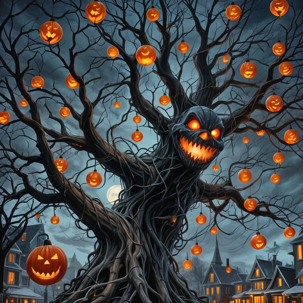 Hyperrealistic Nightmare: Christmas Meets Halloween