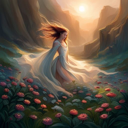 Fierce Women Emerge from Portal on Battlefield