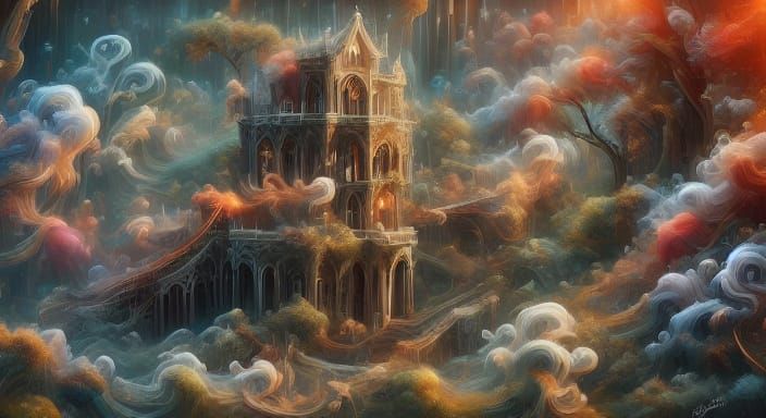 Gothic Fantasy Portrait in Ethereal Magic