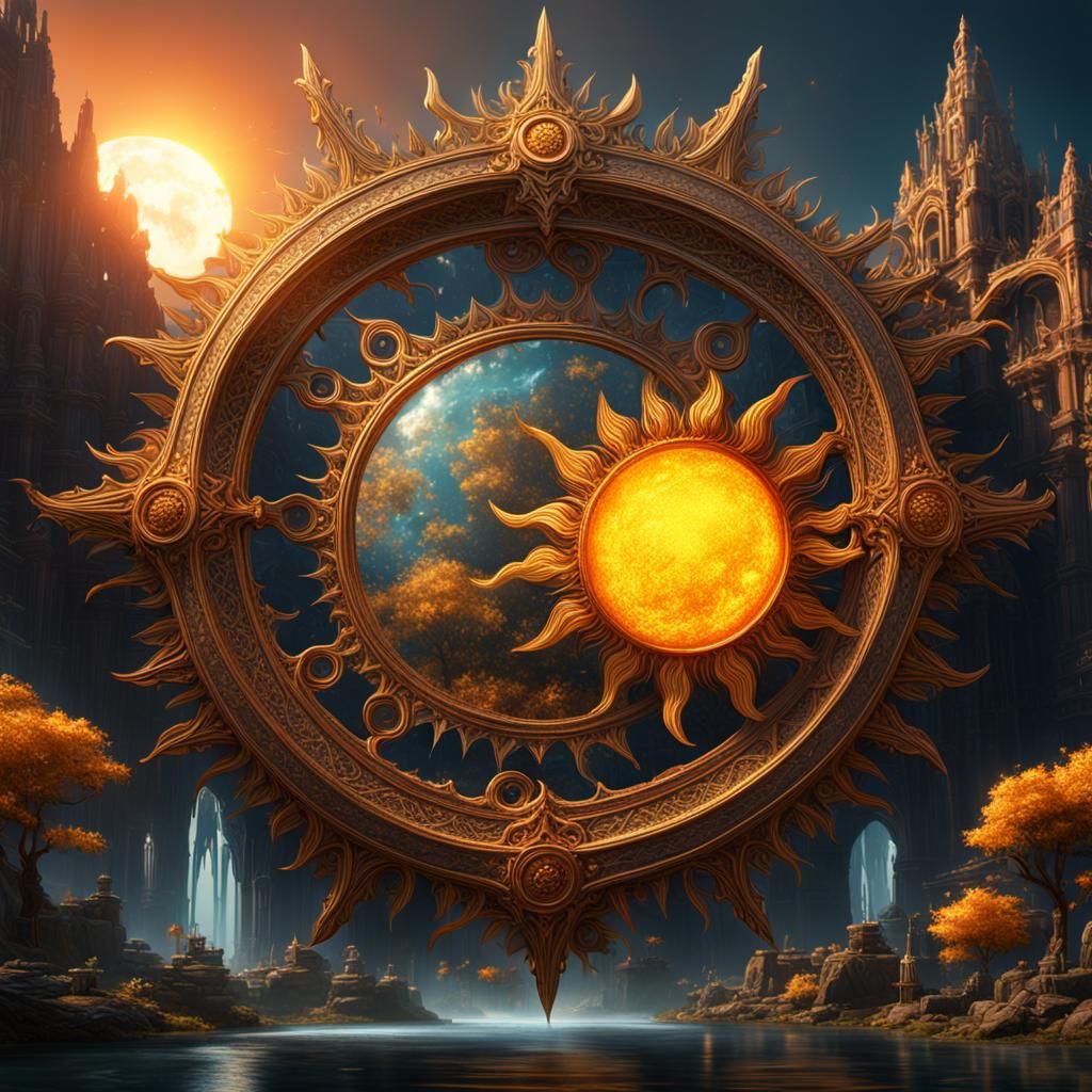 Detailed Matte Painting of the Sun in 8K