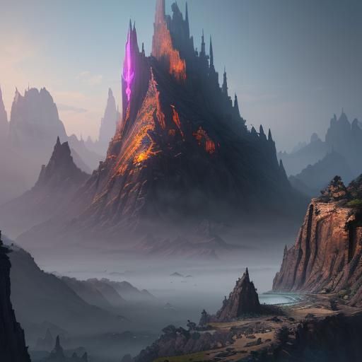 Fantastical Matte Painting with Intricate Detail