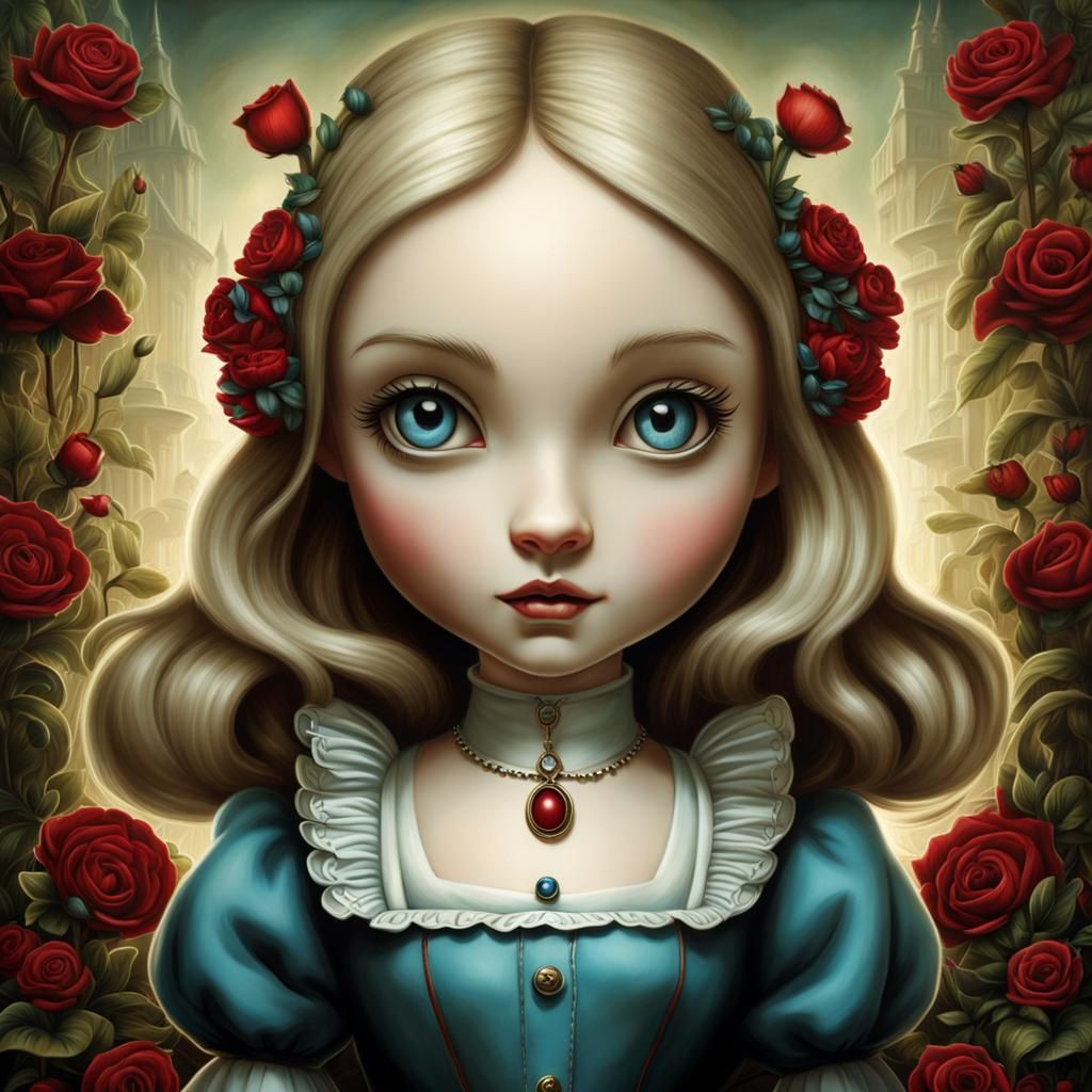 Alice in Wonderland Portrait in Lacombe Style
