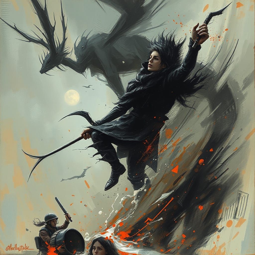 Expressionist Whirlwind of Fury Artwork